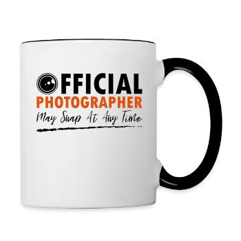 Official Photographer - Mug contrasté - blanc/noir - Droite