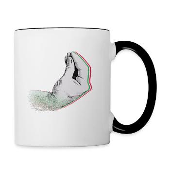 Vaffanculo Italienisch Italiener Italien Lustig - Tasse zweifarbig - Weiß/Schwarz - Rechts