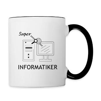 Super Informatiker - Tasse zweifarbig - Weiß/Schwarz - Rechts