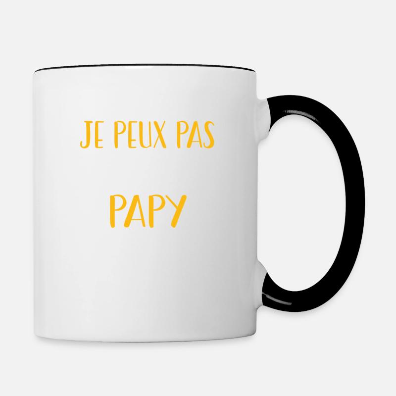 Je peux pas je vais être papy - Mug contrasté - blanc/noir