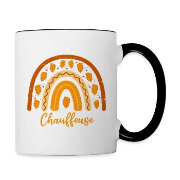 Zum besten Fahrer gewählt | Treiber für Geschenkideen - Tasse zweifarbig - Weiß/Schwarz - Rechts
