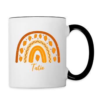 Voted best auntie | Auntie Gift Idea - Contrasting Mug - white/black - Right