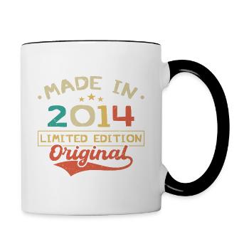 Jahrgang 2014 | Limitierte Edition 2014 | Original - Tasse zweifarbig - Weiß/Schwarz - Rechts