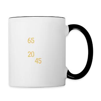 Je N'ai Pas 65 Ans. J'ai 20 Avec 45 D'expérience - Mug contrasté - blanc/noir - Droite
