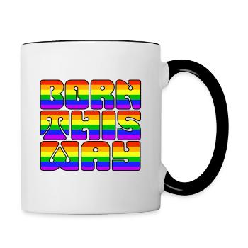 Born This Way - Pride - Contrasting Mug - white/black - Right