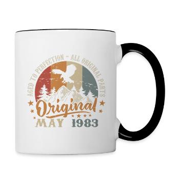 May 1983 Birthday Gift 1983 May - May 1983 - Contrasting Mug - white/black - Right