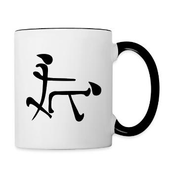 Sex auf Japanisch - Tasse zweifarbig - Weiß/Schwarz - Rechts