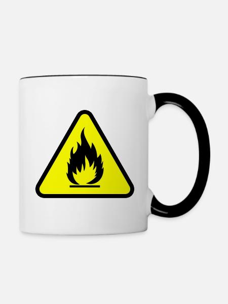 FIRE SHIRT - Tasse zweifarbig - Weiß/Schwarz