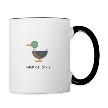 What da Duck - Tasse zweifarbig - Weiß/Schwarz - Rechts