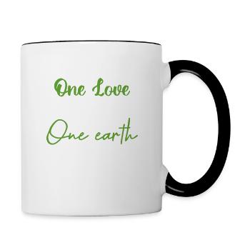 Journée mondiale de la paix - Mug contrasté - blanc/noir - Droite