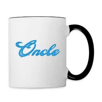 Cadeau Annonce grossesse bientôt Oncle 2023.Tonton - Mug contrasté - blanc/noir - Droite