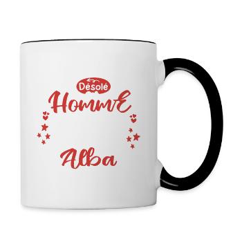Cadeau Homme déja pris par Alba - Mug contrasté - blanc/noir - Droite