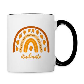 Voted best student | Student Gift Idea - Contrasting Mug - white/black - Right