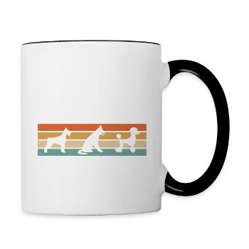 Service Mensch Nicht streicheln - Tasse zweifarbig - Weiß/Schwarz - Rechts