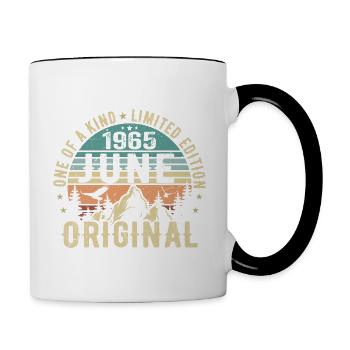 Legendary Since June 1965 Birthday Gift 1965 - Contrasting Mug - white/black - Right