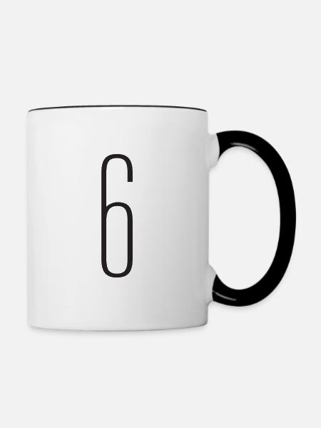 6 - Tasse zweifarbig - Weiß/Schwarz