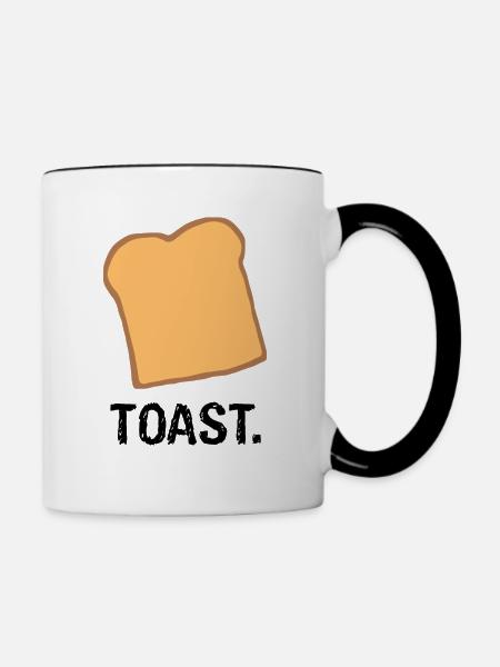 Toast. - Tasse zweifarbig - Weiß/Schwarz