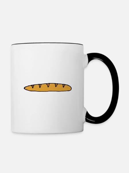 Baguette - Tasse zweifarbig - Weiß/Schwarz
