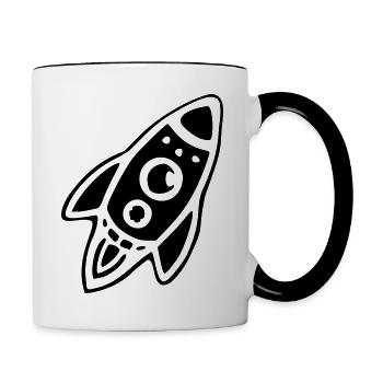 rocket - Contrasting Mug - white/black - Right