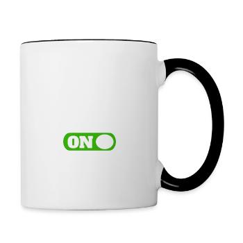 Holiday Mode on Feiertag Ferien Urlaub - Tasse zweifarbig - Weiß/Schwarz - Rechts