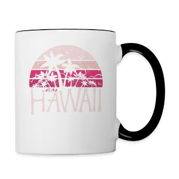 Hawaii - Tasse zweifarbig - Weiß/Schwarz - Rechts