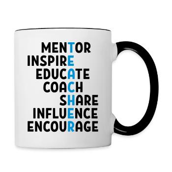professeur - Mug contrasté - blanc/noir - Droite