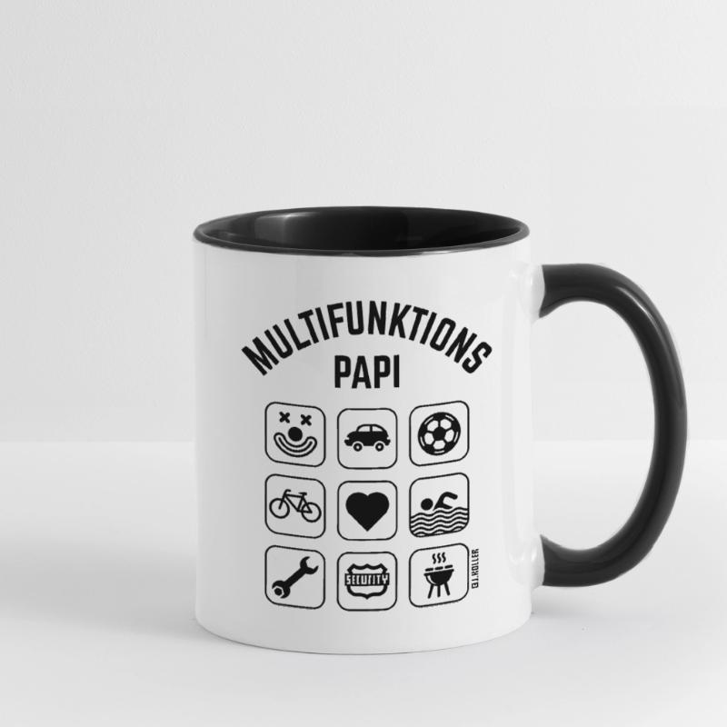 Multifunktions Papi (9 Icons) Tasse zweifarbig