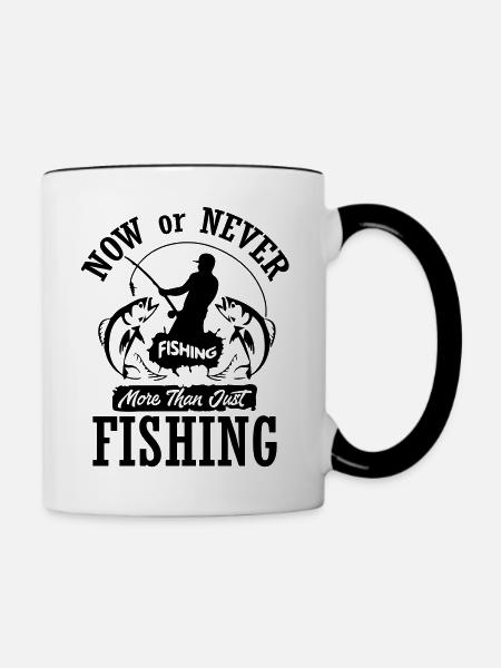 Now or Never Fishing - Tasse zweifarbig - Weiß/Schwarz