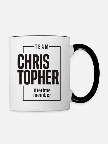 Christopher - Tasse zweifarbig - Weiß/Schwarz
