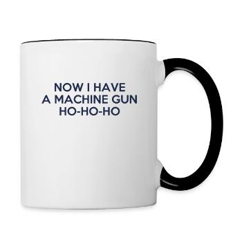 Now I have a machine gun ho ho ho - Contrasting Mug - white/black - Right