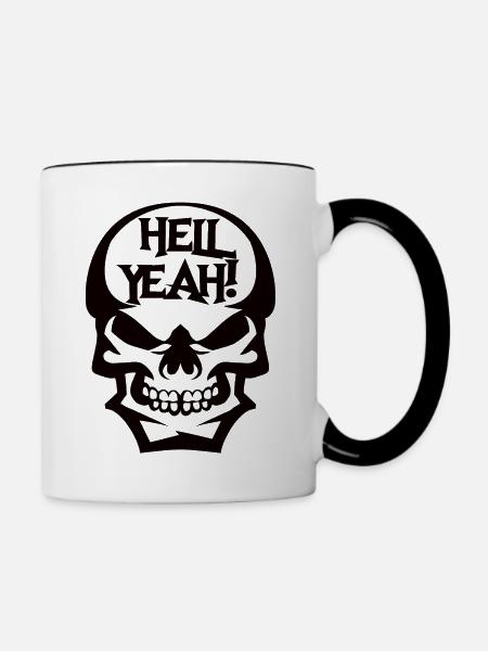 HELL YEAH! - Tasse zweifarbig - Weiß/Schwarz