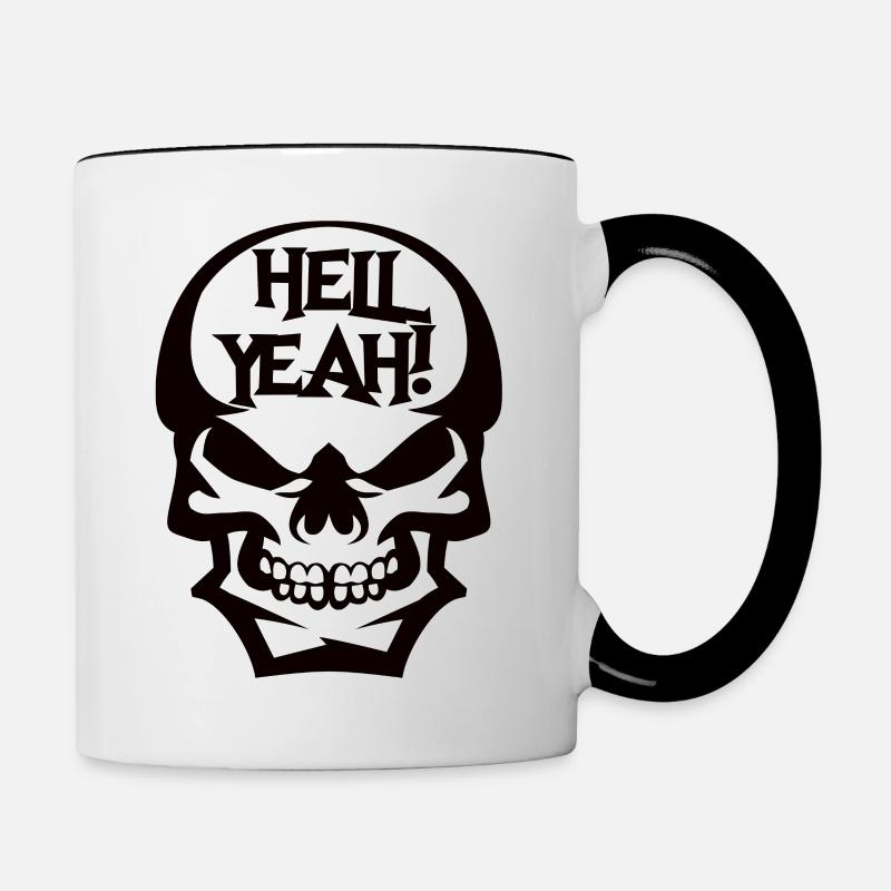 HELL YEAH! - Tasse zweifarbig - Weiß/Schwarz