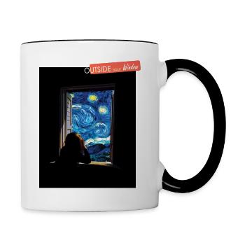 Außerhalb Ihres Fensters. - Tasse zweifarbig - Weiß/Schwarz - Rechts