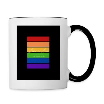 Love is Love - Tasse zweifarbig - Weiß/Schwarz - Rechts