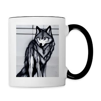 Lone Wolf 2 - Contrasting Mug - white/black - Right