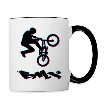 Vélo BMX - Mug contrasté - blanc/noir - Droite