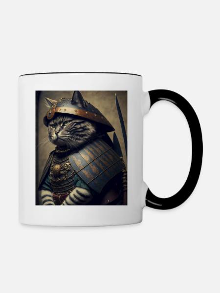 Chatmurai 11 - Tasse zweifarbig - Weiß/Schwarz