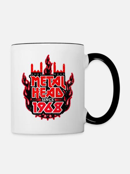 METALHEAD since 1968 - Tasse zweifarbig - Weiß/Schwarz
