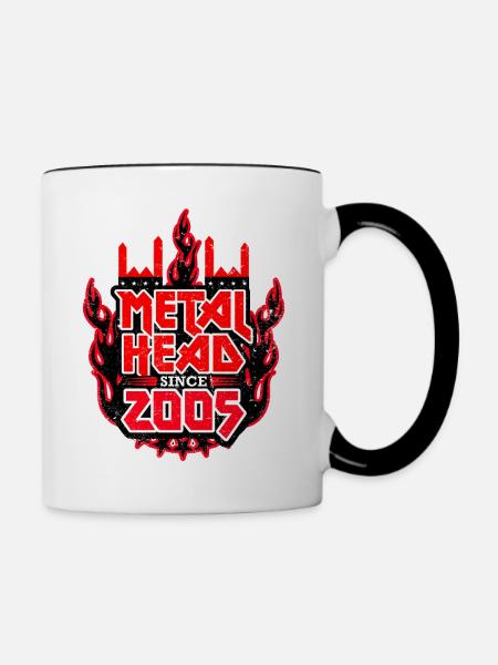METALHEAD since 2005 - Tasse zweifarbig - Weiß/Schwarz