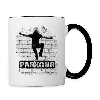 Parkour - Mug contrasté - blanc/noir - Droite