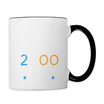 2000 Vintage Anniversaire 2000 original birthday - Mug contrasté - blanc/noir - Droite