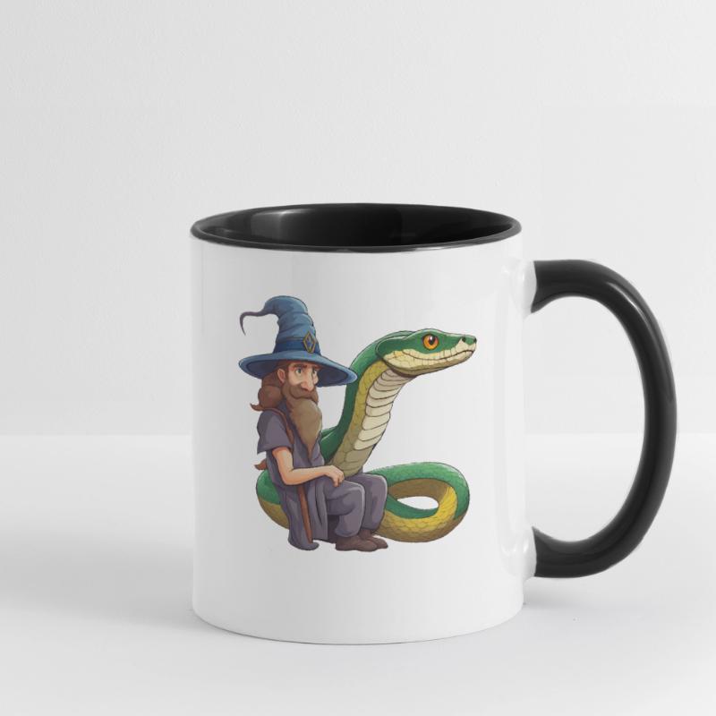 Sorcier Serpent Anaconda Serpent Boa Python Mug contrasté