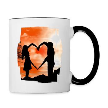 Valentine's Day Mood - Contrasting Mug - white/black - Right