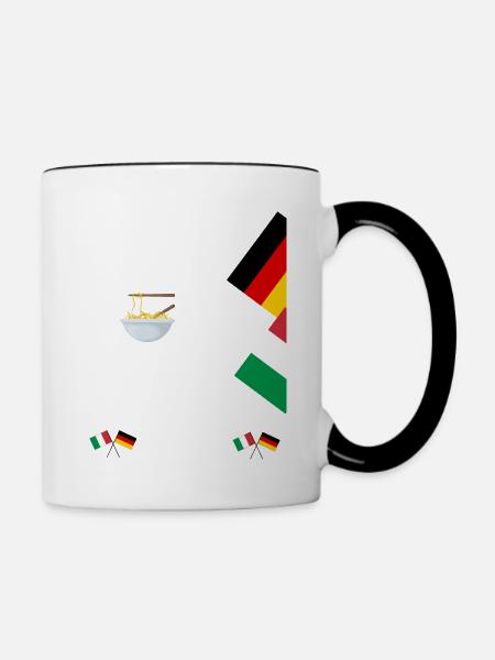 Spaghetti Polonaise - Tasse zweifarbig - Weiß/Schwarz