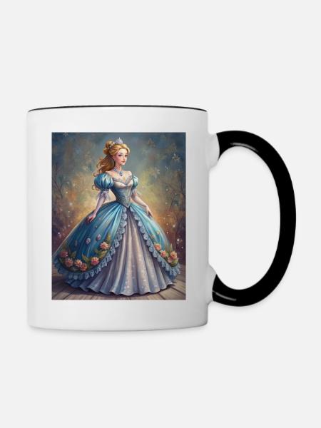 Königliche Eleganz - Tasse zweifarbig - Weiß/Schwarz
