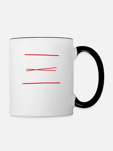 Neukölln Berlin Streichliste - Tasse zweifarbig - Weiß/Schwarz