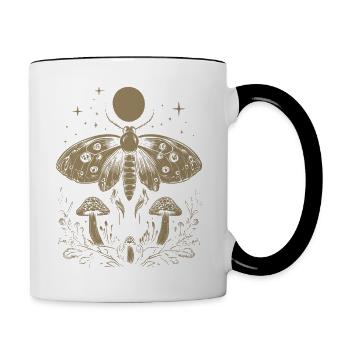 Motte Fairycore Goth Grunge - Tasse zweifarbig - Weiß/Schwarz - Rechts