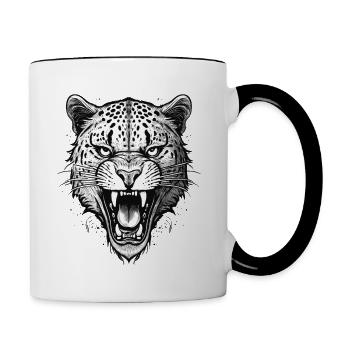 Roaring Leopard - Contrasting Mug - white/black - Right