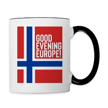 Norwegen Eurovision Song Contest - Tasse zweifarbig - Weiß/Schwarz - Rechts