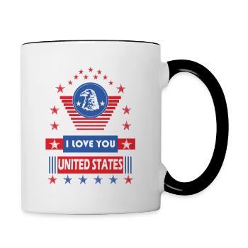 I LOVE YOU UNITED STATES 2025 - Mug contrasté - blanc/noir - Droite